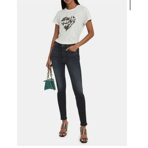 Mother High Waisted Looker Ankle Jeans Coffee Tea or Me? Size 28